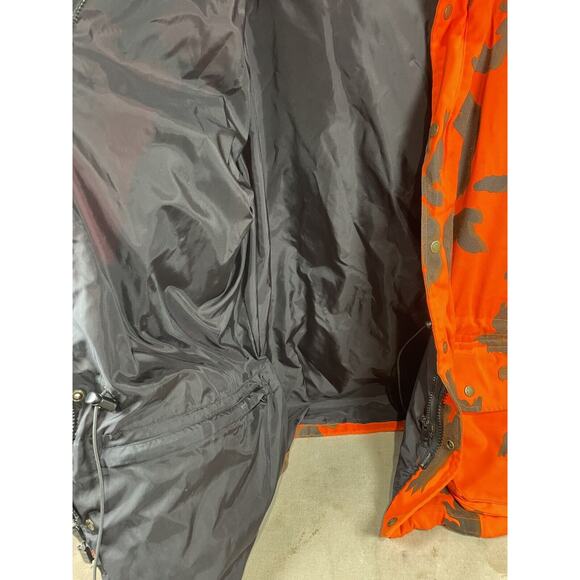 Cabelas Orange Camp Hunting Jacket Quilt Lined Size Large Insulated Outdoors - Picture 6 of 11